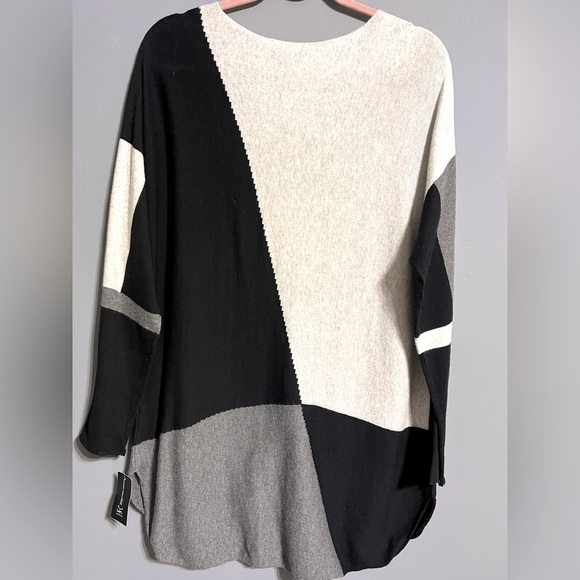 INC Color Block crew neck Sweater size XL petite - Picture 7 of 9